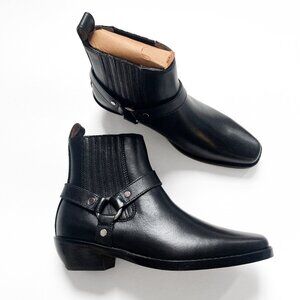 Madewell Santiago Western Ankle Boot Leather Black Size 7 NEW without box